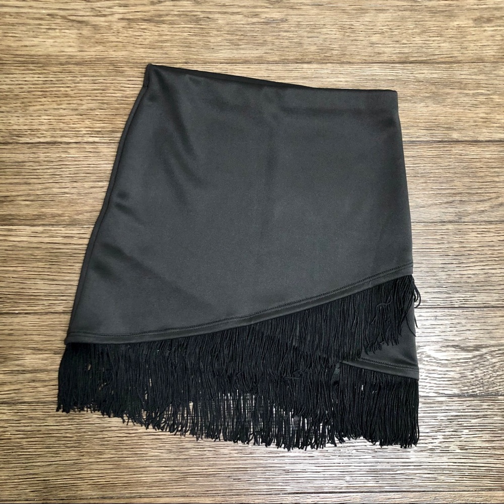Black Fringe Skirt